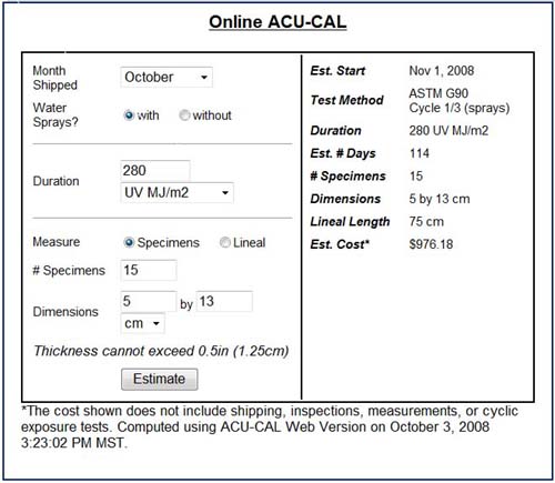 Screen Shot of ACU-CAL